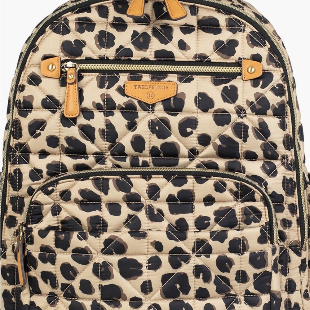TWELVElittle Leopard Quilted Backpack Diaper Bag